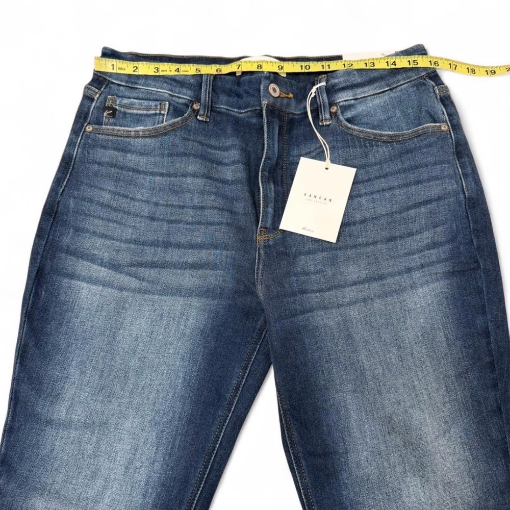 KanCan Sophia High Rise Ankle Skinny Women 15/31 Frayed Raw Hem Casual Dark Wash - Picture 6 of 8